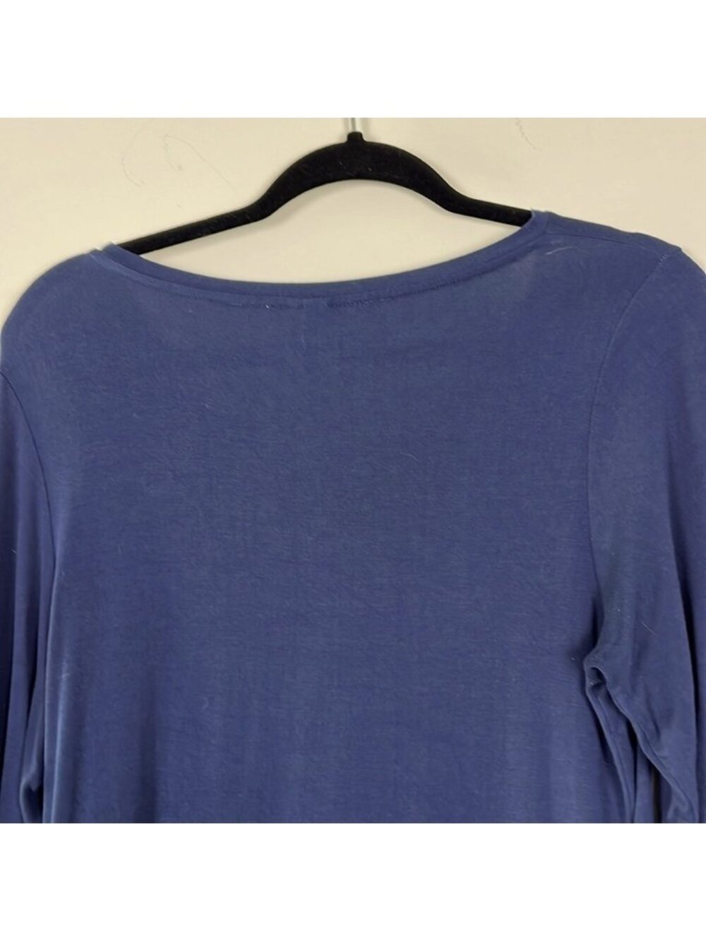 Navy Sequin Long Shirt Top - Picture 3 of 3